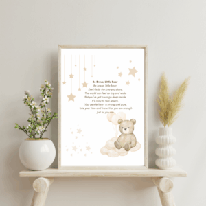 Be Brave Little Bear - Single Print